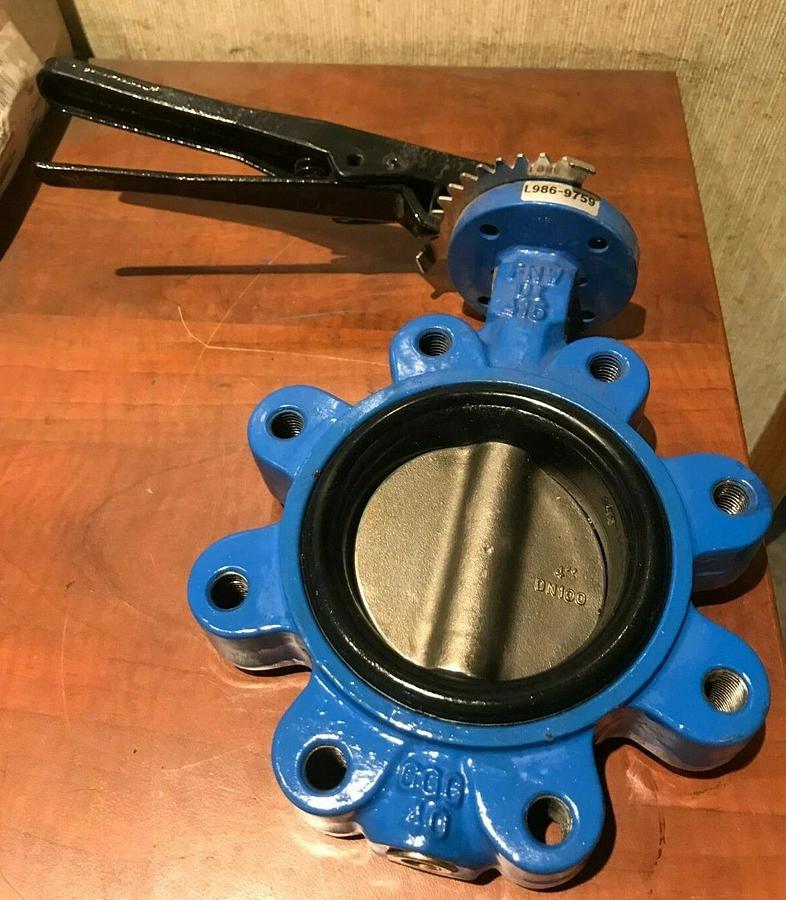 New 4" FNW Butterfly Valve EPDM ANSI 150 Ductile Iron | P/N: FNW732EP