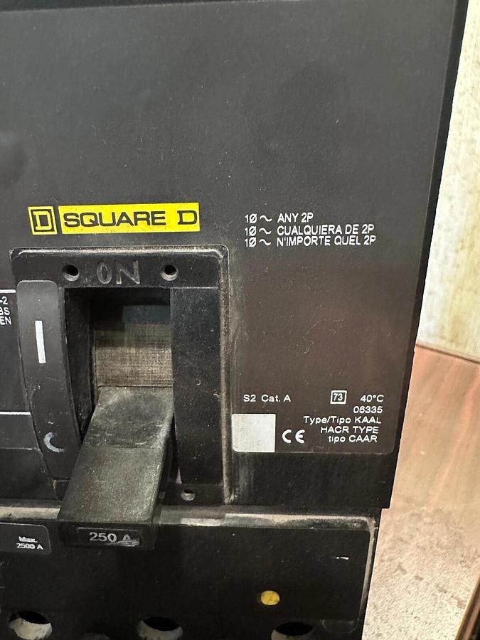 Used 250 Amp Square D KA Circuit Breaker - KAF362501039