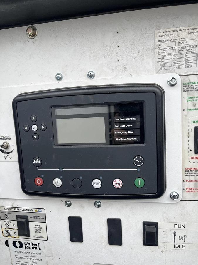 Used 75kva Generac MDG75DF4 Mobile Diesel Generator - S/N: 3003056745