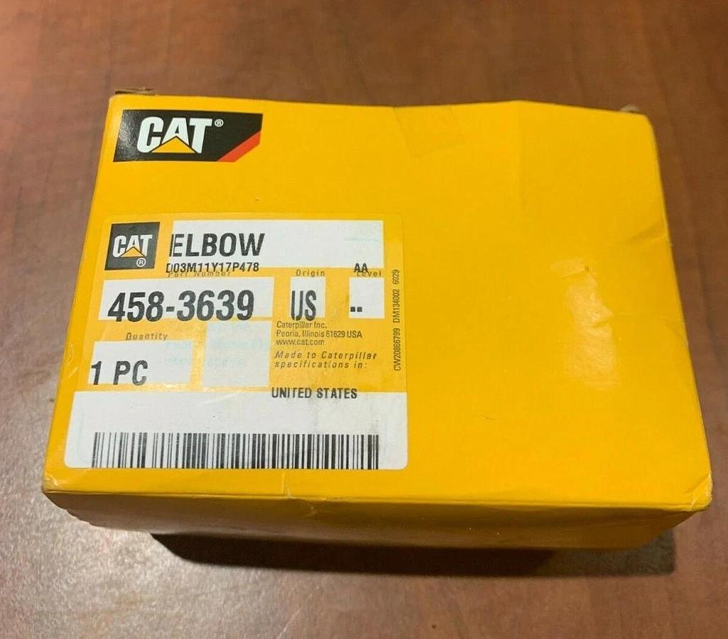 Used New Genuine OEM CAT Caterpillar Elbow | P/N: 458-3639