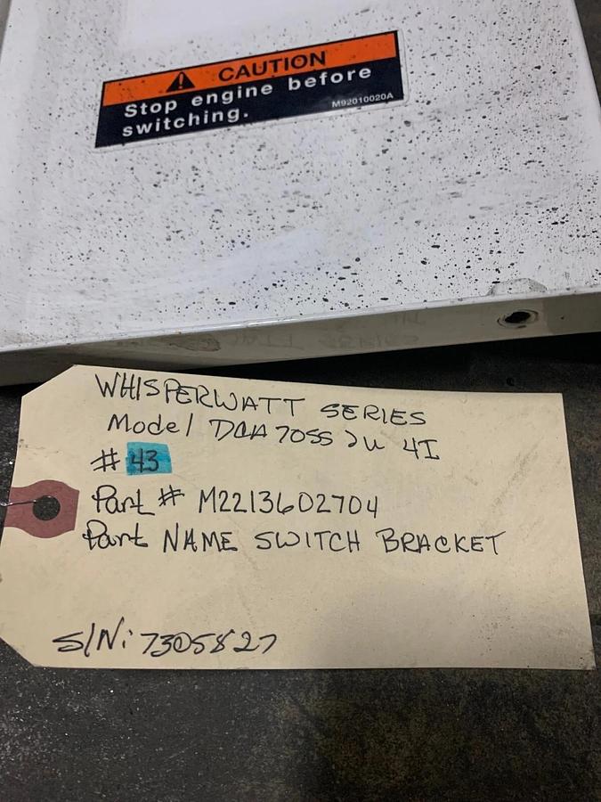 Used Used Multiquip DCA70SSJU4i Switch Bracket | P/N: M2213602704