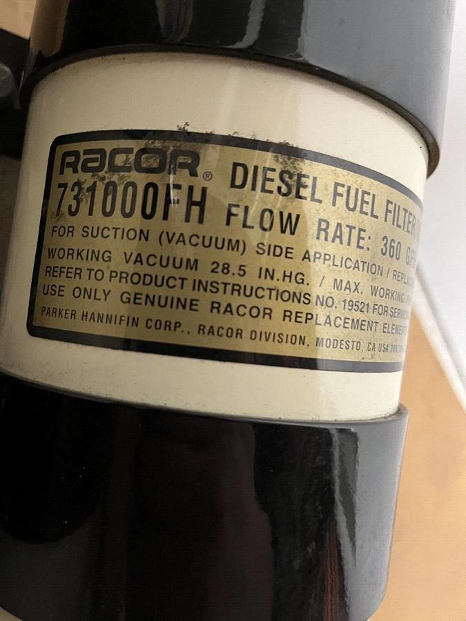 New Racor Turbine Series Dual Fuel Filter Water Separator - 731000FH