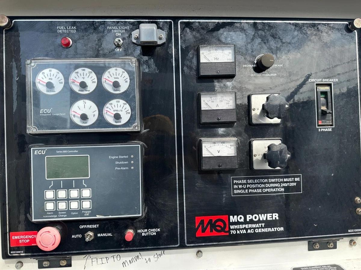 Used 70kVA Multiquip DCA-70SSJU4I Mobile Diesel Generator - S/N: 7306102