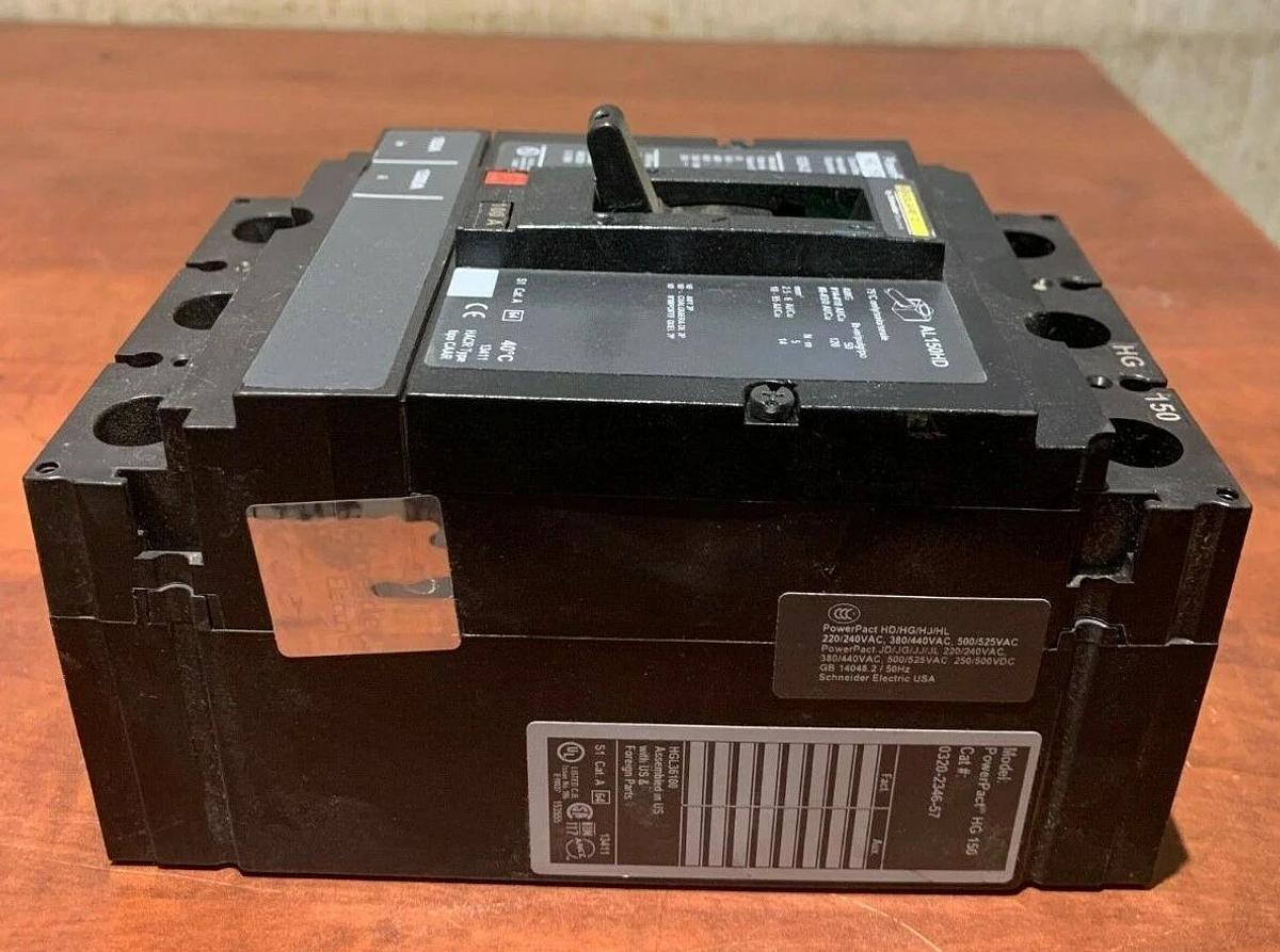 Used 100 Amp Square D HG150 Generator Circuit Breaker HGL36100 | P/N: 320-2346-57