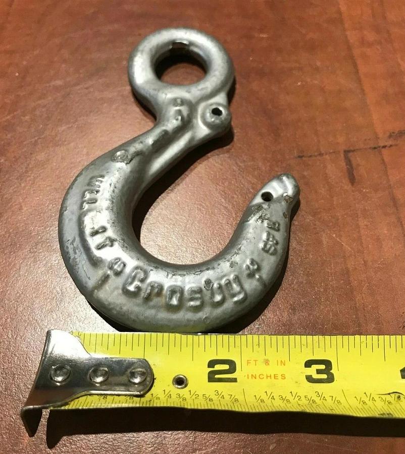 New Crosby Lifting Rigging Hook WLL 1 Ton (2,000 lbs.) | USA Grade GR 100