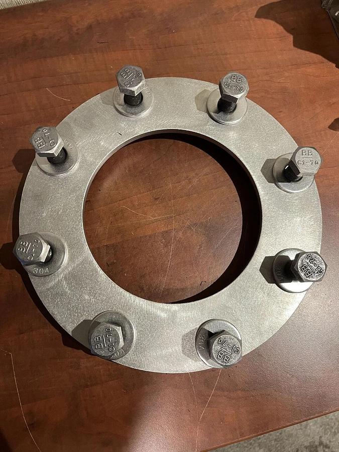 New Cummins Exhaust Plate Kit - Contains Plate, 8 Bolts, 8 Nuts & 16 Washers
