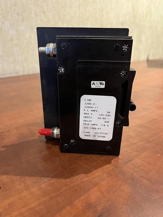 95 Amp Airpax Circuit Breaker - Cummins P/N: 320-1689-67