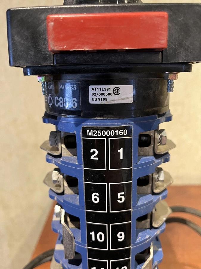 Used Used Kraus & Naimer C80-6 Voltage Selector Switch from MQ DCA70SSIU2