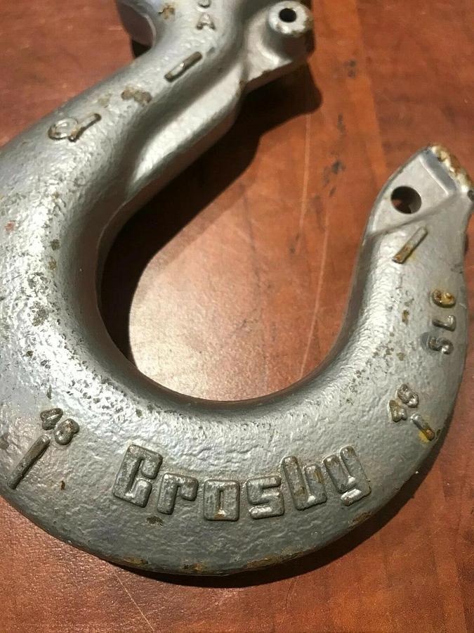 New Crosby 1/2" 1/2-13 Grade 100 Lifting Hook 15,000 lbs. WLL | USA