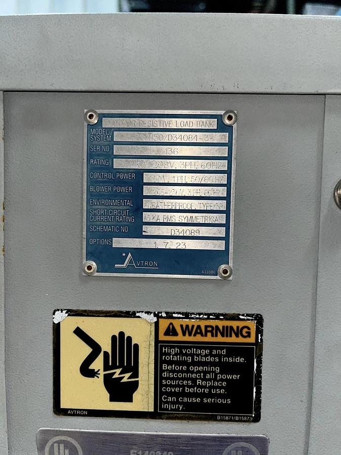 Used 150kw 208V 3PH LSH150 / D34084-3 Outdoor Resisitive Load Bank