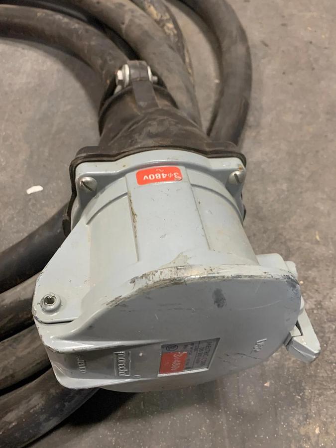 Used 37' 2/0 AWG 4 Conductor Meltric DS 200 Amp 3 Phase 480V Wire Cable