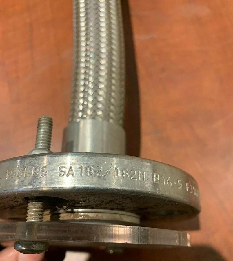 New 1" Flexible Braided Flex Tube Flange