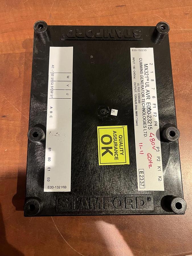 Used Genuine OEM Cummins Stamford MX321 UL Automatic Voltage Regulator - E000-23215