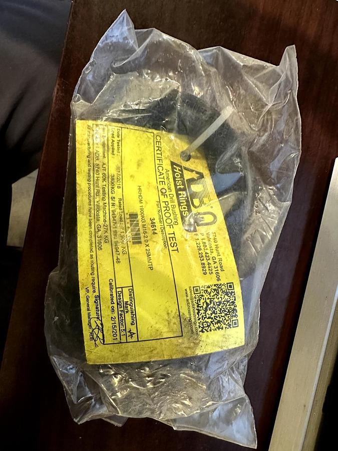 Used American Drill Bushing Hoist Ring I Cummins P/N: A049E191