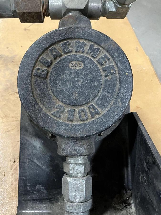 Used Blackmer 210A Rotary Hand Pump, Hose and Mount Assembly - P/N: 210A