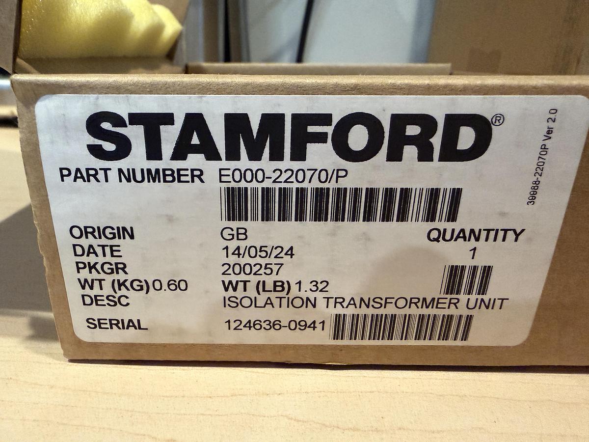 Stamford Isolation Transformer E000-22070/P