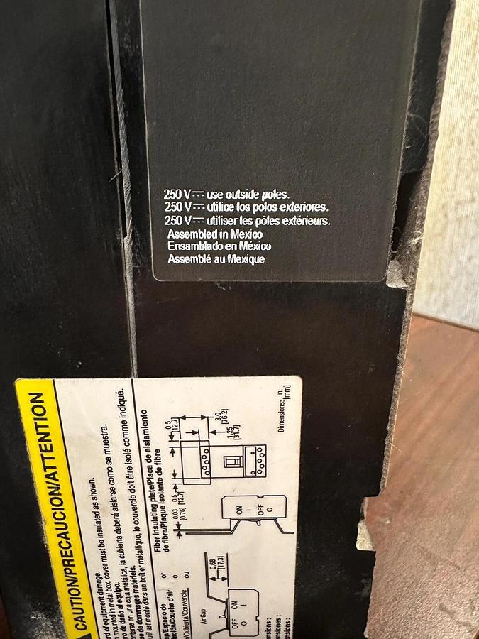 Used 250 Amp Square D KA Circuit Breaker - KAF362501039