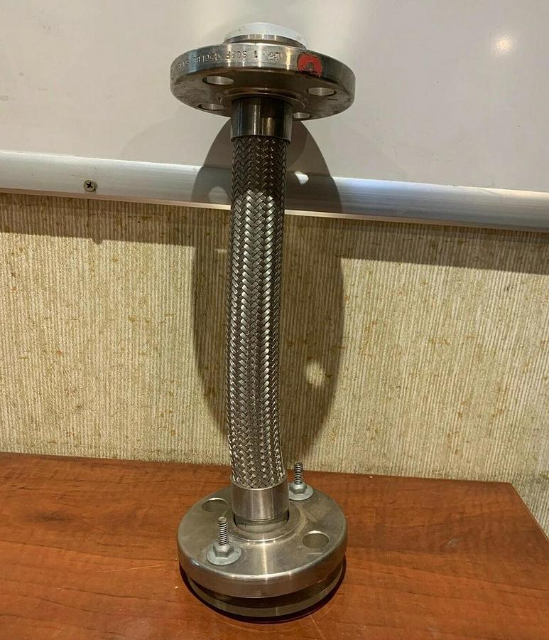 New 1" Flexible Braided Flex Tube Flange