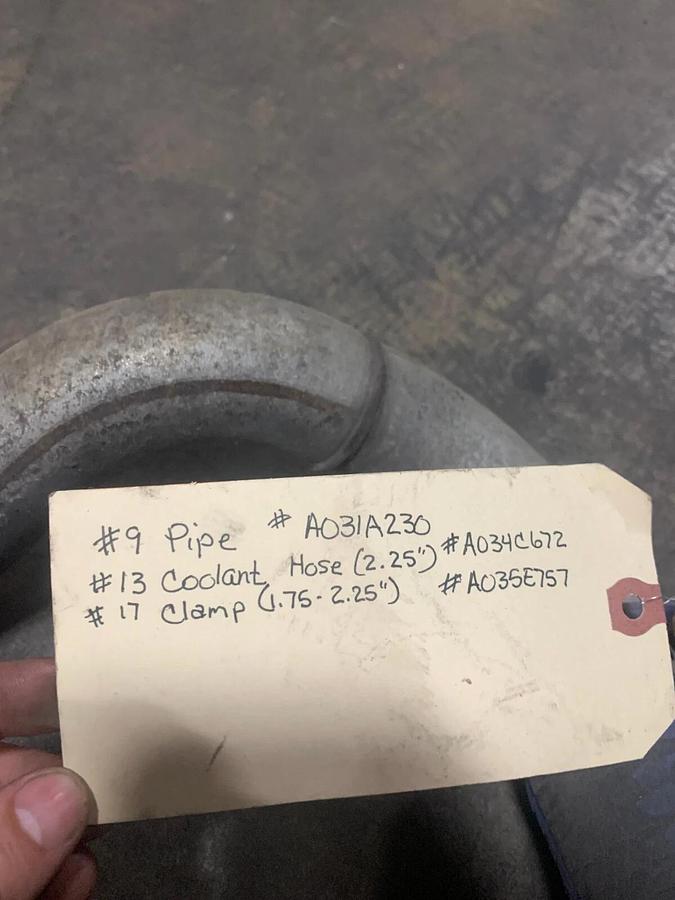 Used Used Genuine OEM Cummins Coolant Hose / Pipe | P/N: A031A230 A034C672