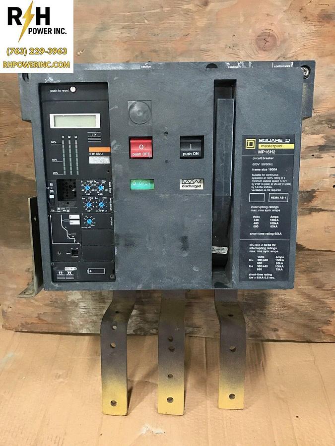 Used 1600 Amp Square D Masterpact MP16H2 Circuit Breaker | 60Hz