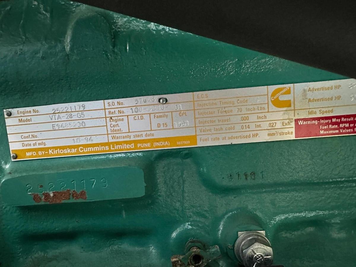 Used 600kW Cummins DFGB Stationary Diesel Generator - L960625814