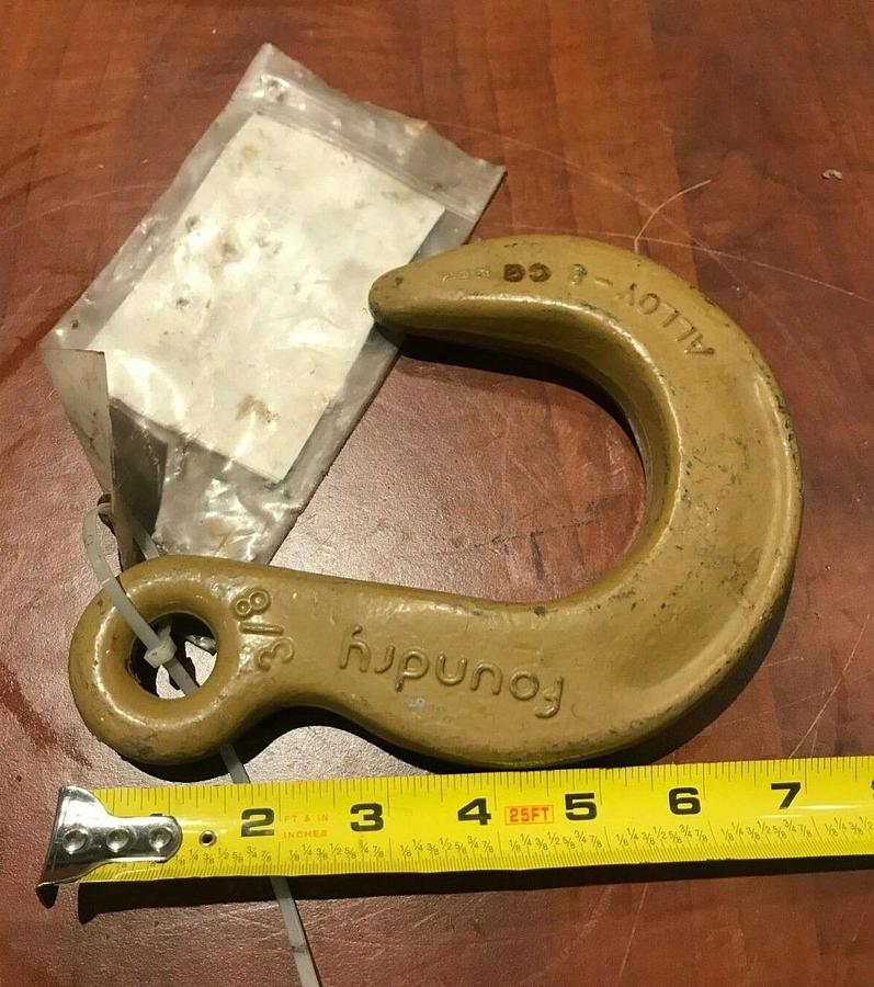 New 3/8" Crosby Clevis Foundry Eye Hook | Grade 80 WLL 7,100 lbs.