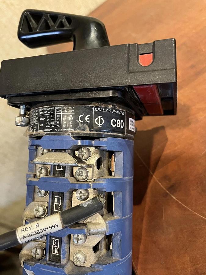 Used Used Kraus & Naimer C80 Voltage Selector - Cummins P/N: A041W631