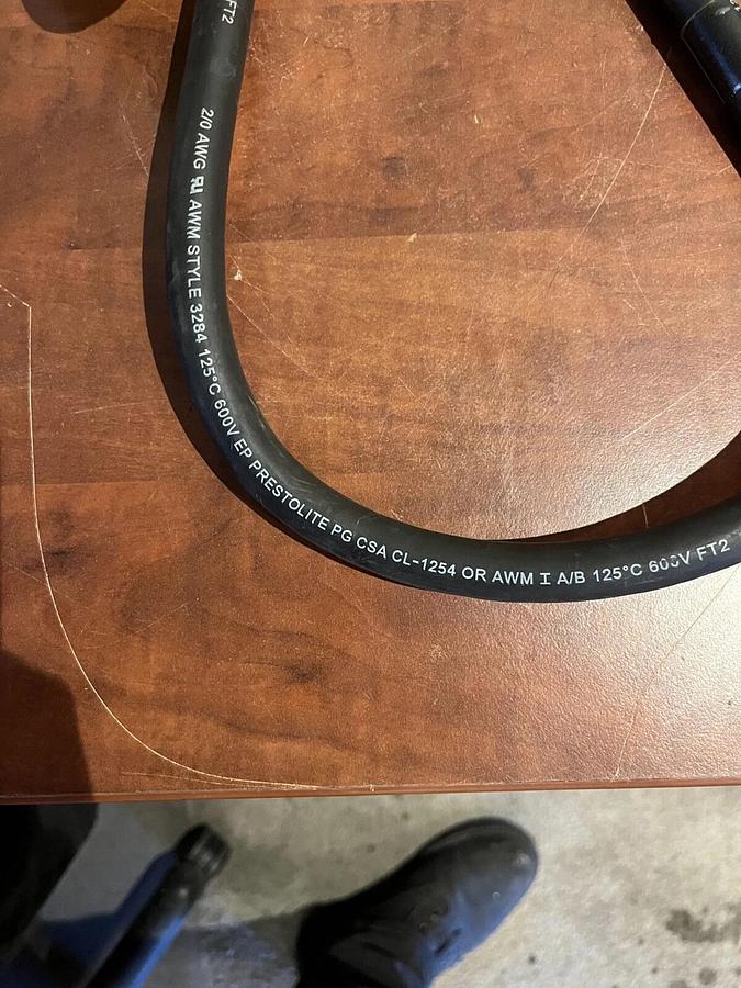 27" Prestolite 2/0 AWG 600V Red Battery Cable - P/N: A054M402