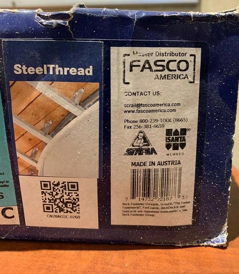 Scrail Fasco Collated Nail Screw Fasteners 1 3/8" Plastic Sheet Coil (2800 Pack)
