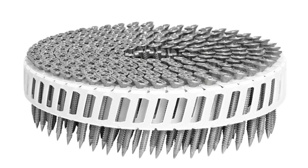 Scrail Fasco Collated Nail Screw Fasteners 1 3/8" Plastic Sheet Coil (2800 Pack)