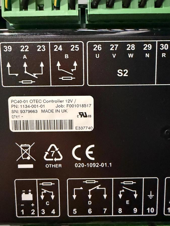 225 Amp 240V Cummins OTECSEB Automatic Transfer Switch - J23M283004