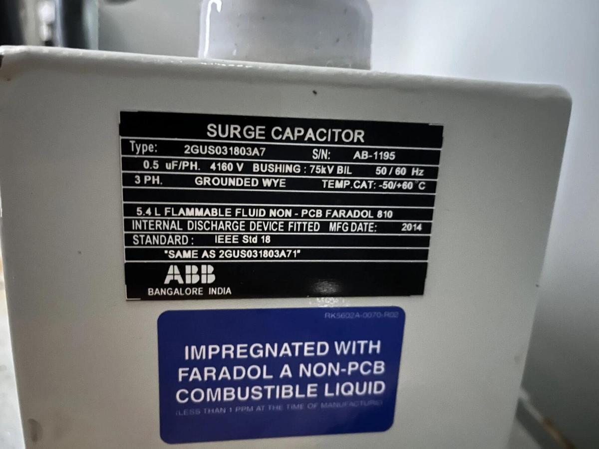 Used Used ABB / Controllix 4160V 60hz Motor Surge Protector - S/N: 141-052-2