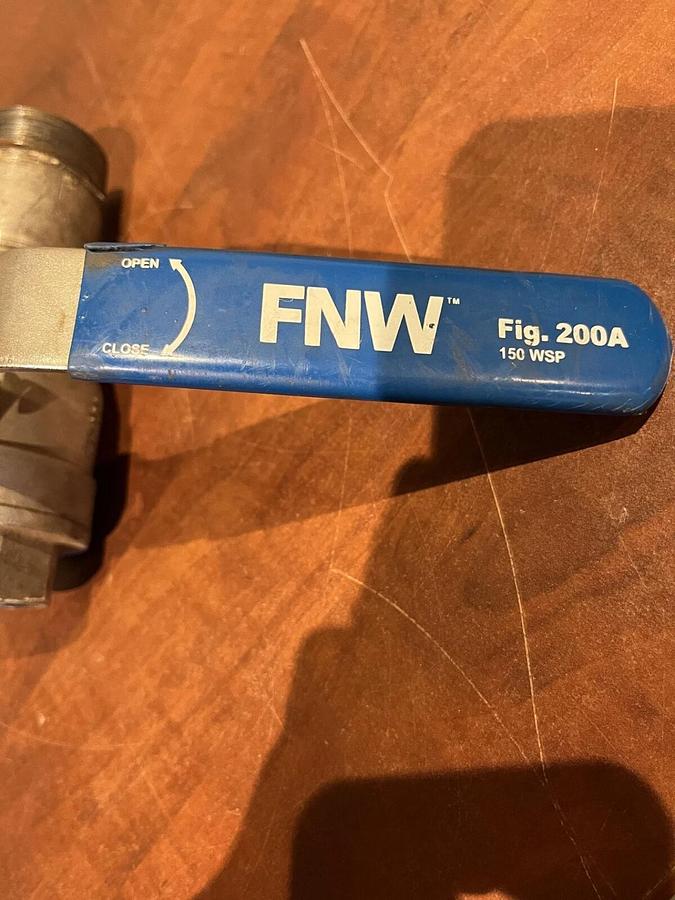 Used Used FNW Fig. 200A Stainless Steel Ball Valve 2PC Full Port 1000 CWP