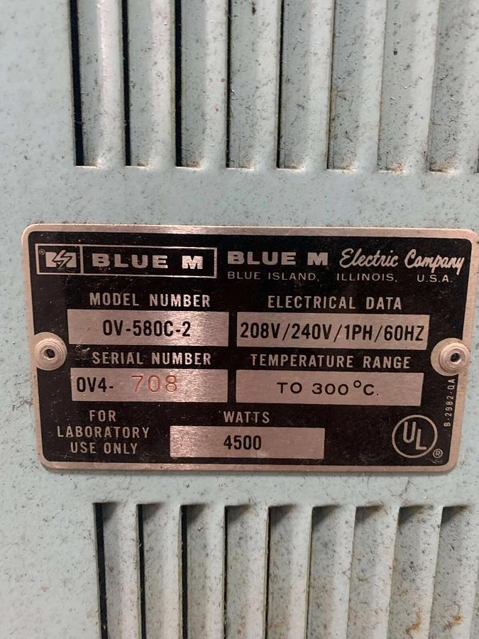 Used Used Blue M Stainless Steel Mechanical Convection Oven 4500W 240V | OV-580C-2