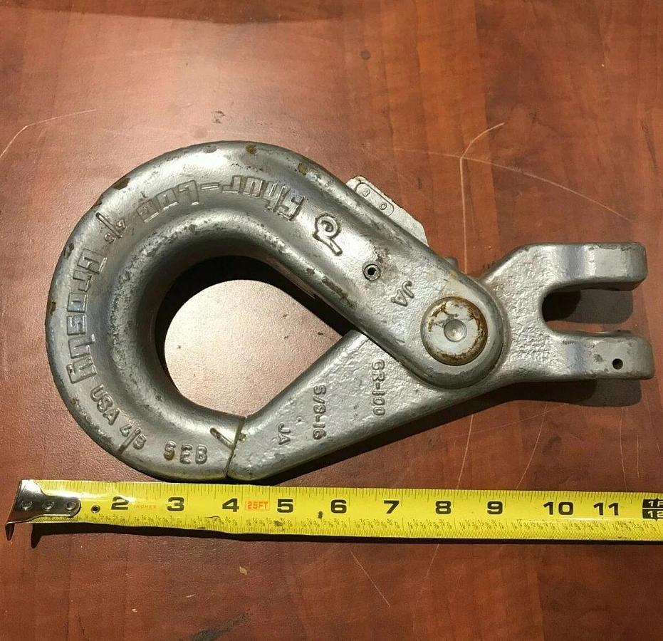 New 5/8" Crosby A-1317 Shur-Loc Clevis Hook  | 22,600 Lbs. WLL 1029036 Grade 100