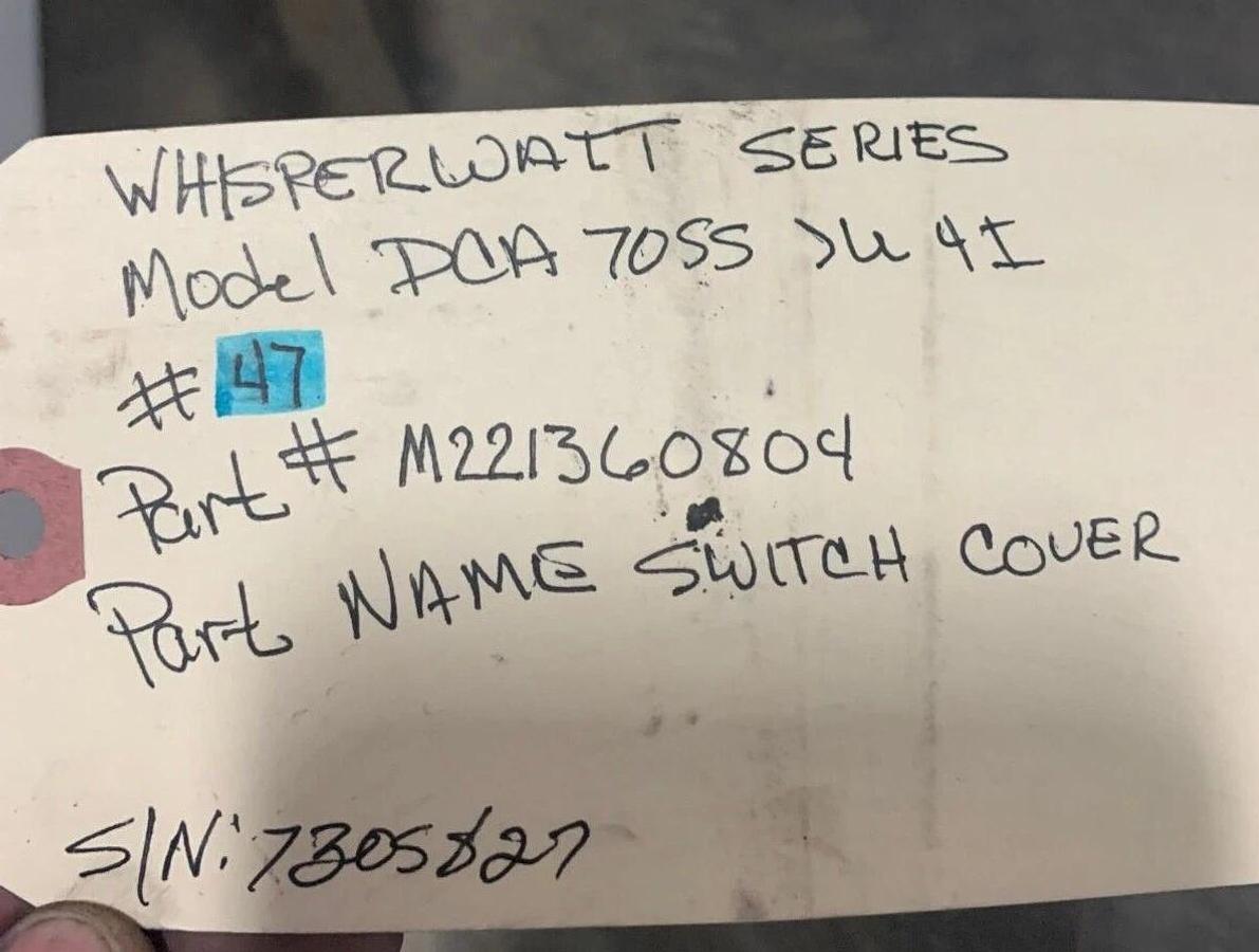 Used Used Multiquip DCA70SSJU4i Switch Cover | P/N: M221360804