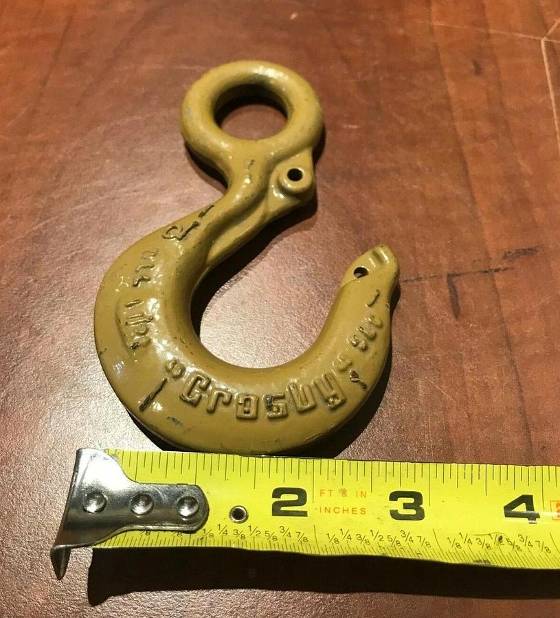 New Crosby Lifting Rigging Hook WLL 1 1/2 Ton (3,000 lbs.) | USA