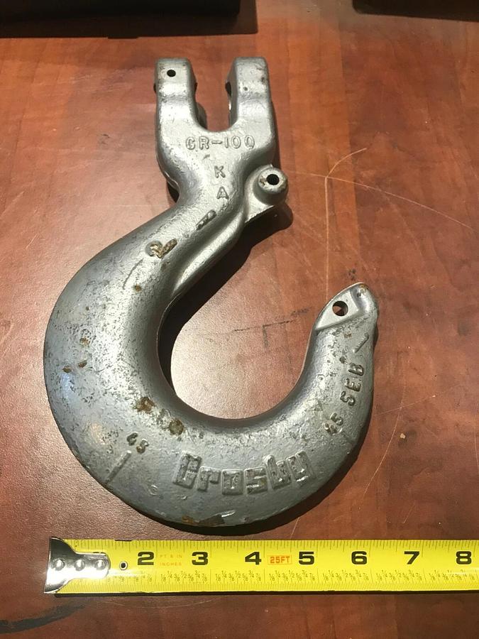 New Crosby 5/8" 5/8-16 Grade 100 Lifting Hook 22,600 lbs. WLL | USA Rigging