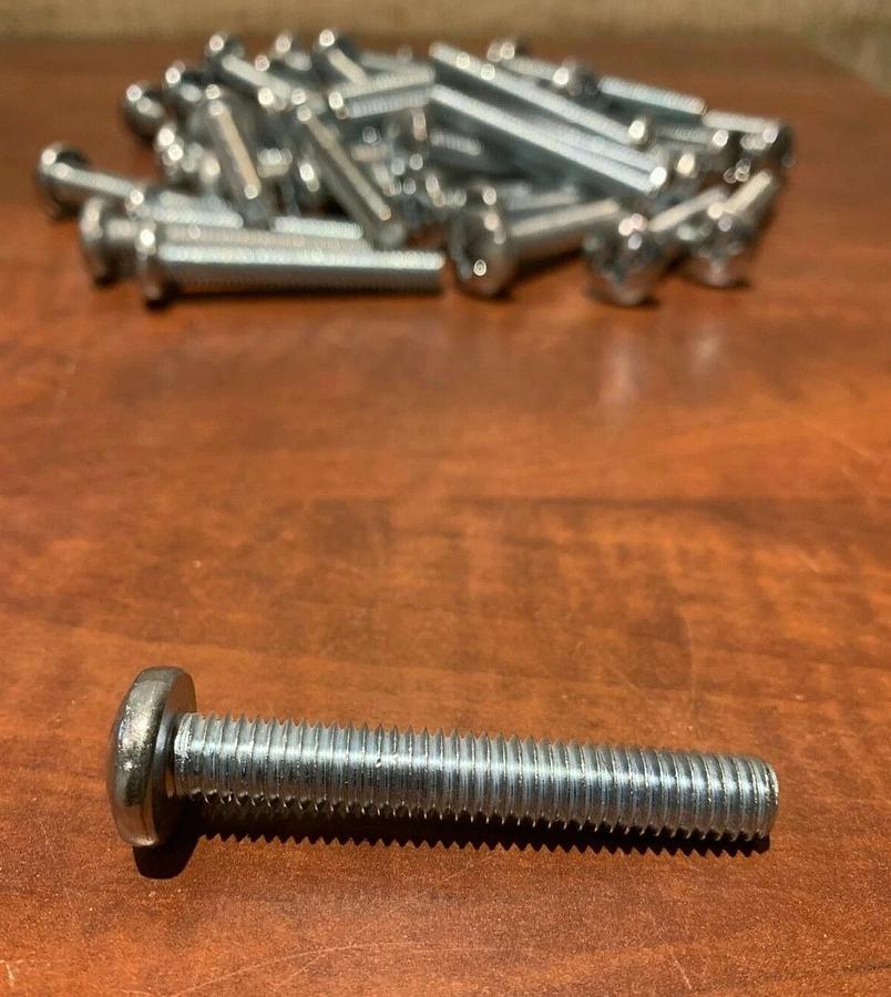 Used (50 Pack) 3/8"-20-2-1/2" Long Steel Phillips Machine Screws Coarse Thread