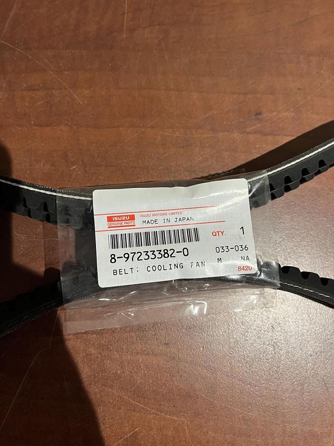 Used Isuzu Genuine Parts 8-97233382-0 033-036 Cooling Fan Belt for DCA70 Ultra Silent