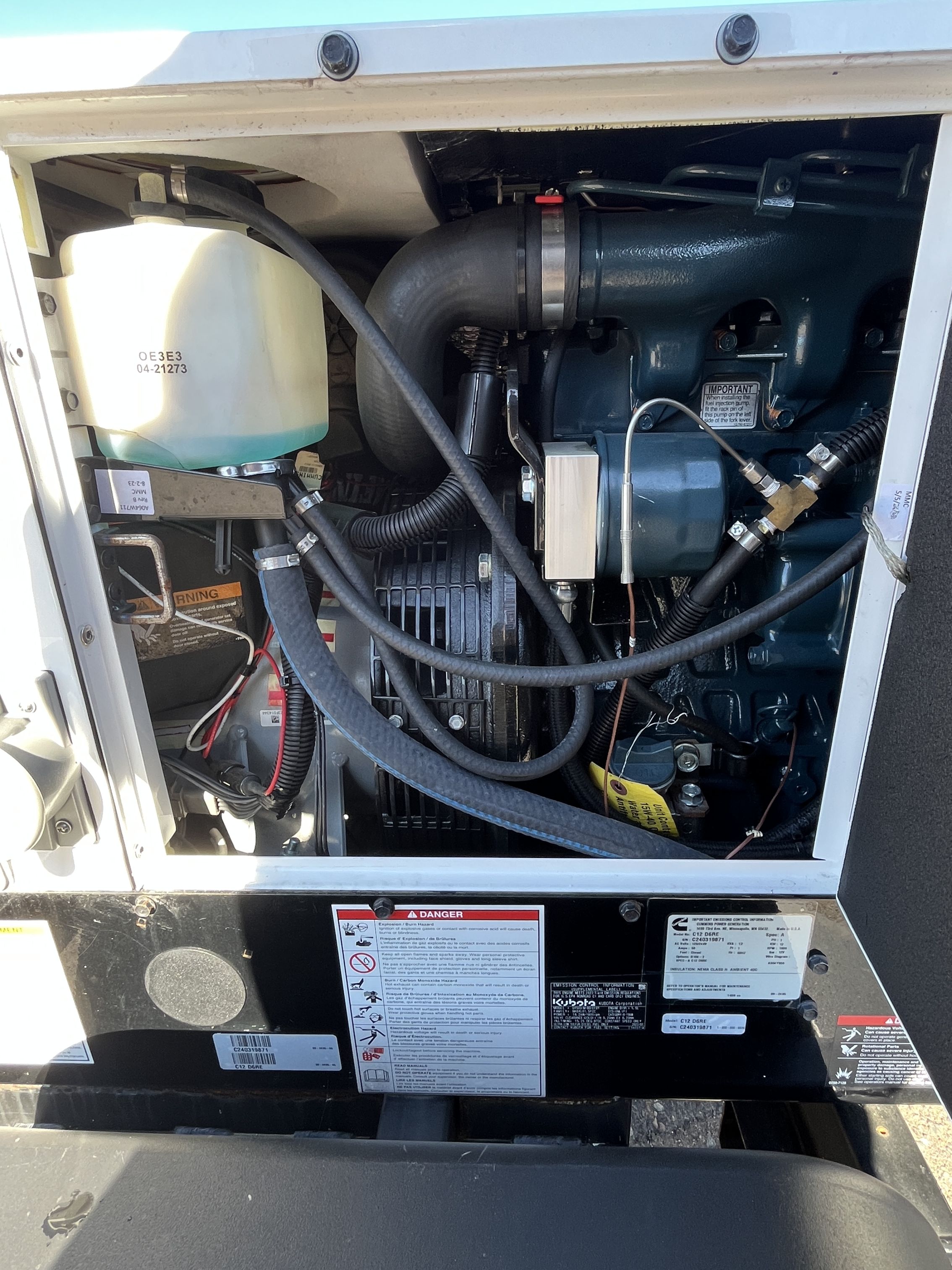 New 12kW Cummins C12 D6RE Mobile Diesel Generator - S/N: C240319871