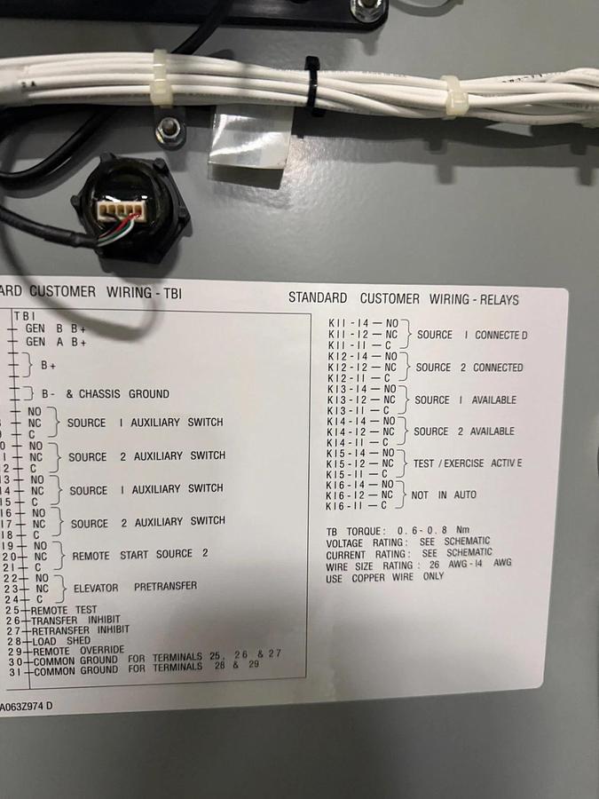 225A 240V Cummins CXSB8 Automatic Transfer Switch - D23M225736