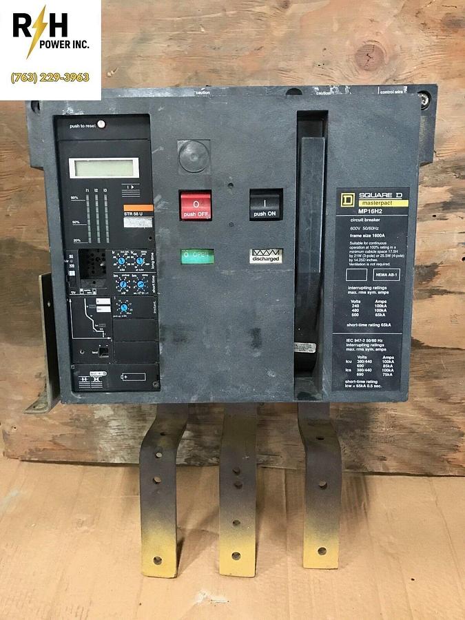 Used 1600 Amp Square D Masterpact MP16H2 Circuit Breaker | 60Hz
