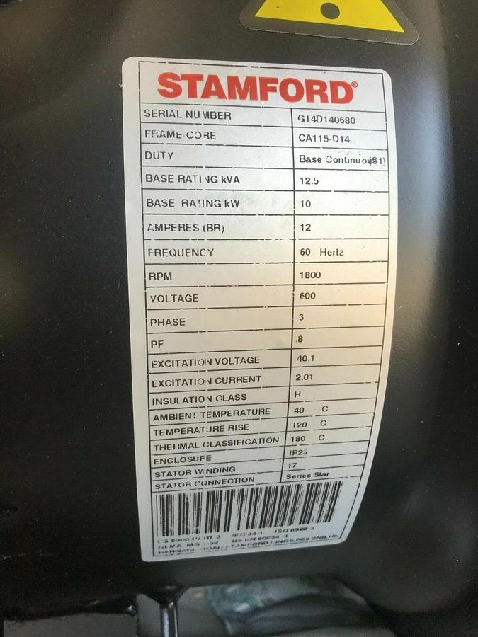 New 10kW Stamford Alternator CA115-D14 600V Generator For C10-D6 | P/N: A045L962