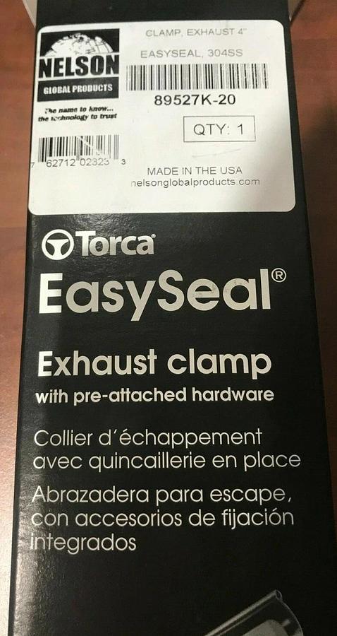 Used 4" Torca EasySeal Stainless Butt Joint Band Exhaust Clamp Sleeve A034C660