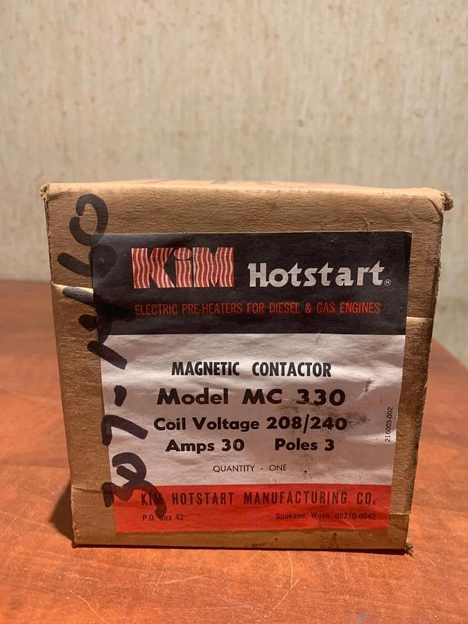 New Kim Hotstart MC330 Magnetic Contactor  | 208/240V 30A 3P | Onan 307-1460