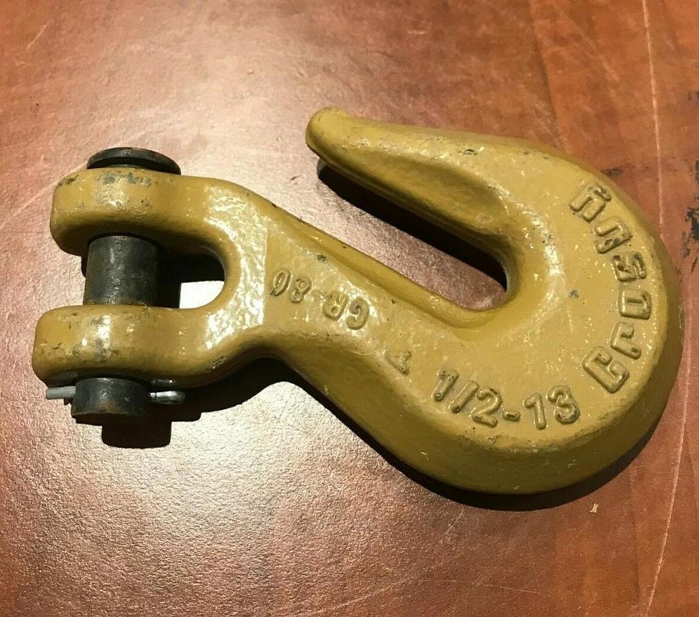 New 1/2" Crosby Clevis Chain Grab Hook | USA Heavy Duty Lifting