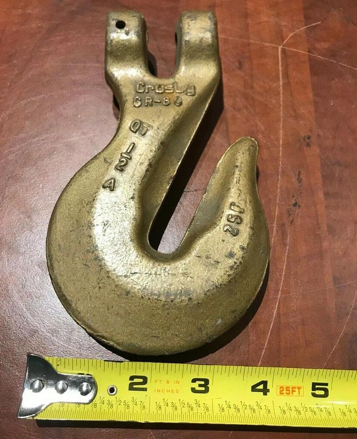 New 1/2" Crosby Clevis Grab Hook Grade 80 USA | WLL 12,000 lb.