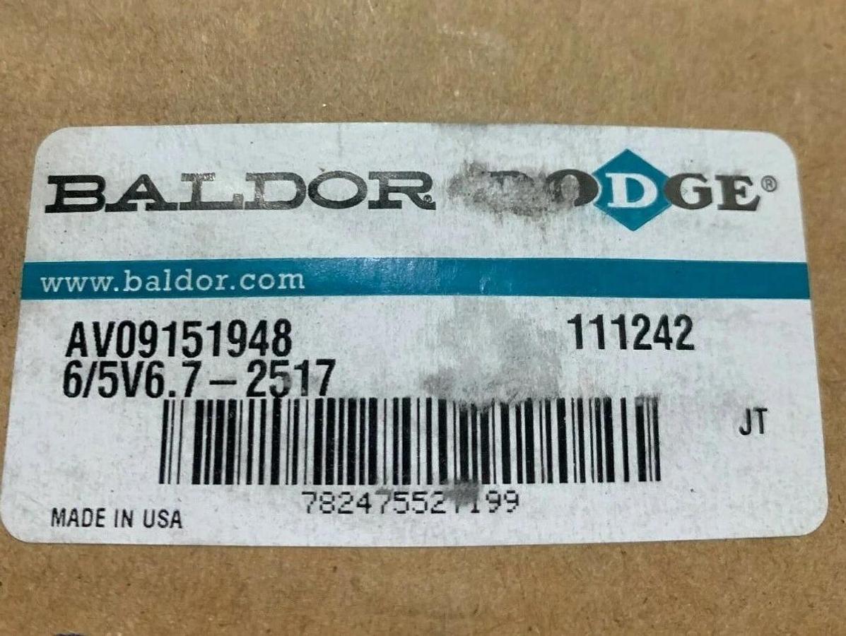 Used New Baldor Dodge 111242 Bushing Bore V-Belt Pulley | 6-5V6.7-2517 SHEAVE