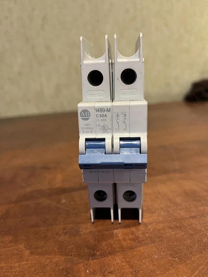 New 50 Amp Allen Bradley 1489-M2C500 Series D Circuit Breaker 240V UL489